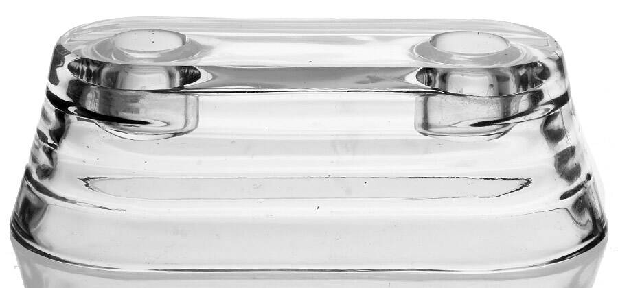 Saturn Clear Double Light Candlestick by Heisey-1