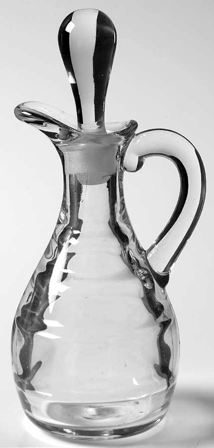 Saturn Clear Cruet & Stopper by Heisey-1