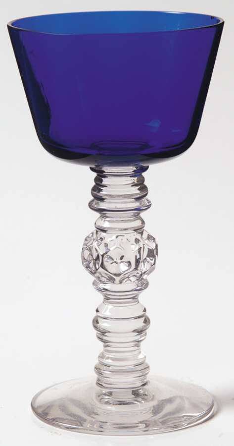 Spanish Cobalt Blue (Clear Stem) Liquor Cocktail by Heisey-1