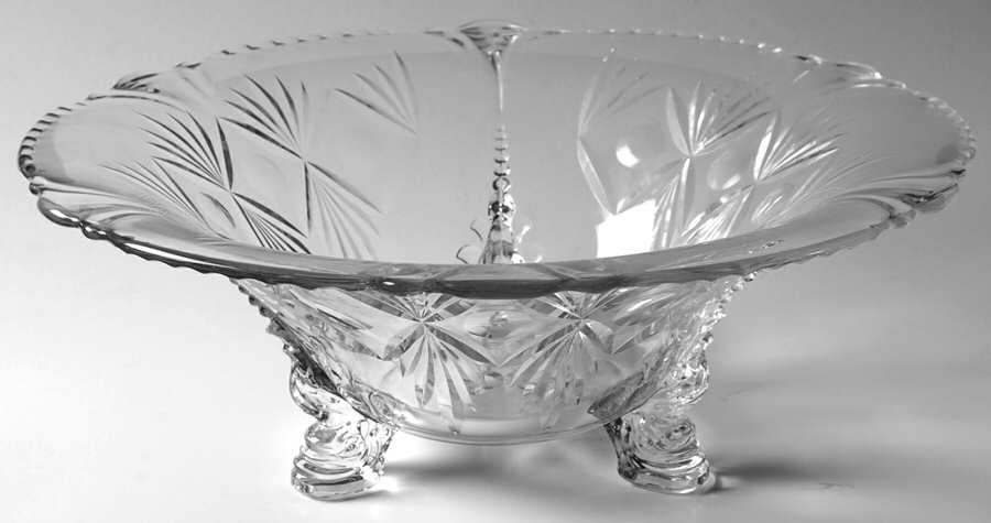 Sungate 11" 3 Toed Dolphin Floral Bowl by Heisey-1