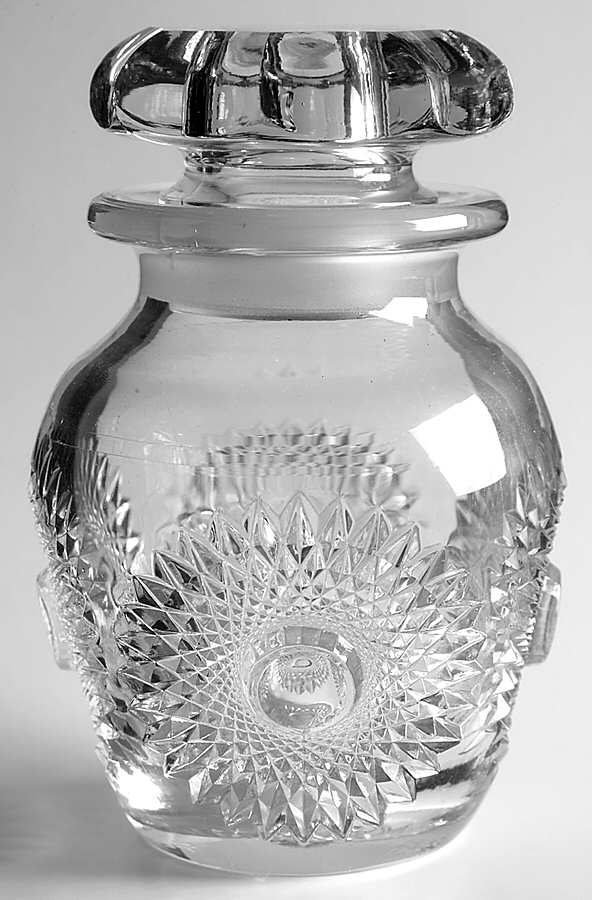 Sunburst Pickle Jar & Glass Lid by Heisey-1