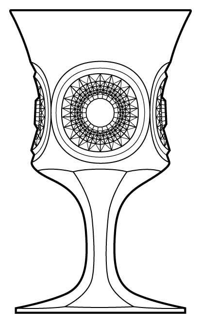 Sunburst Water Goblet by Heisey-1