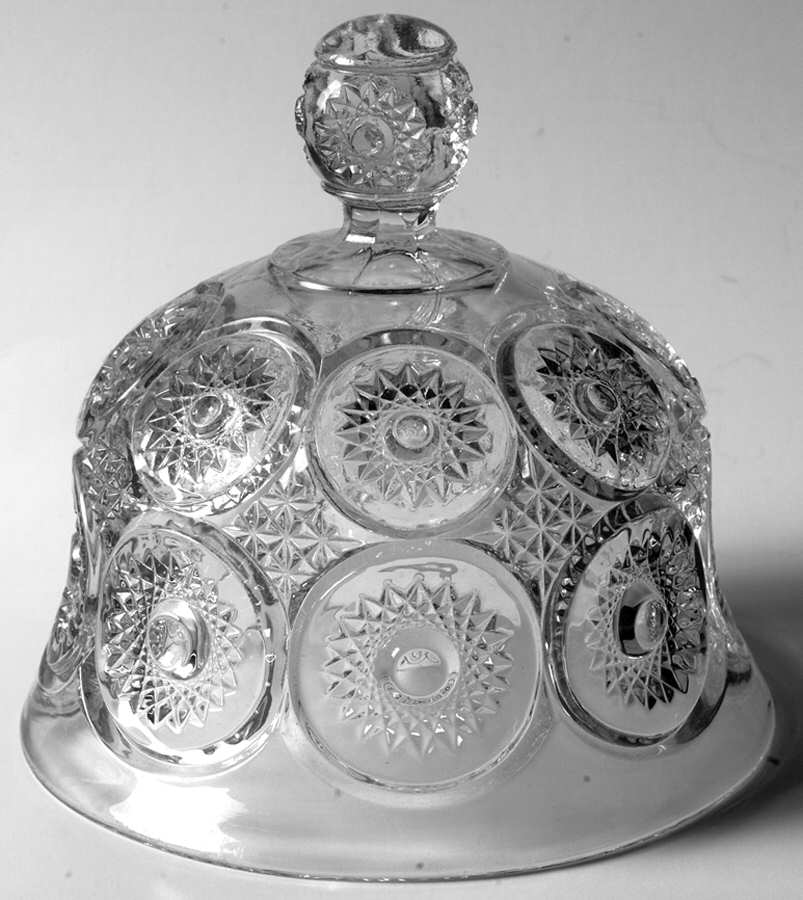 Sunburst Lid for Round Butter by Heisey-1