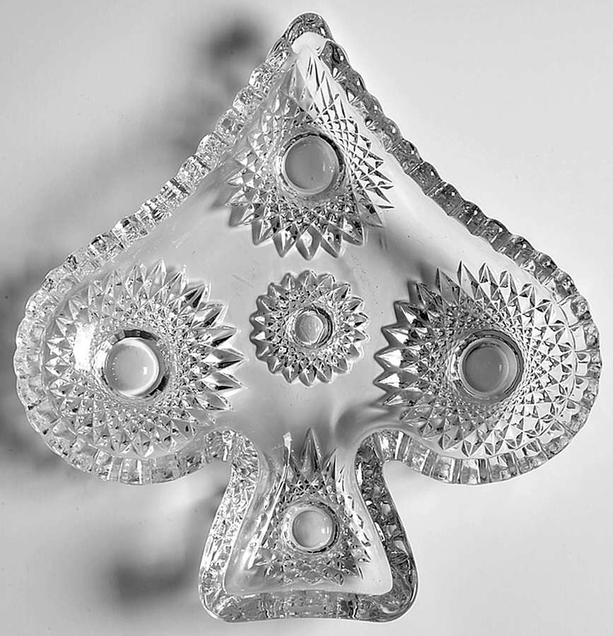 Sunburst Spade Ashtray by Heisey-1