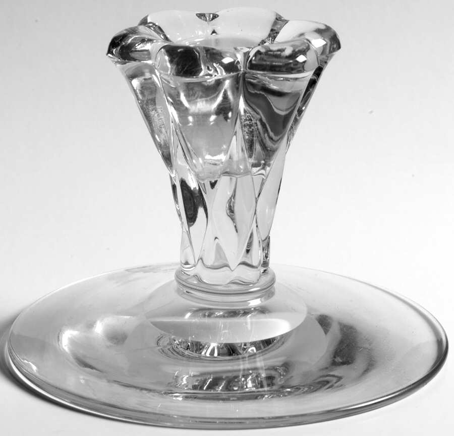 Sunflower Single Light Candlestick by Heisey-1