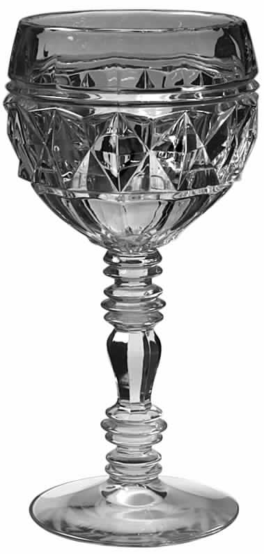 Sweet Ad O Line Clear Water Goblet by Heisey-1