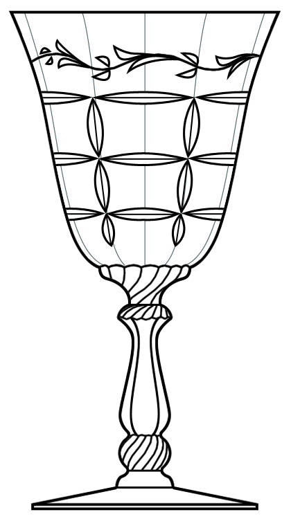 Sweet Briar (Stem 3408) Water Goblet by Heisey-1