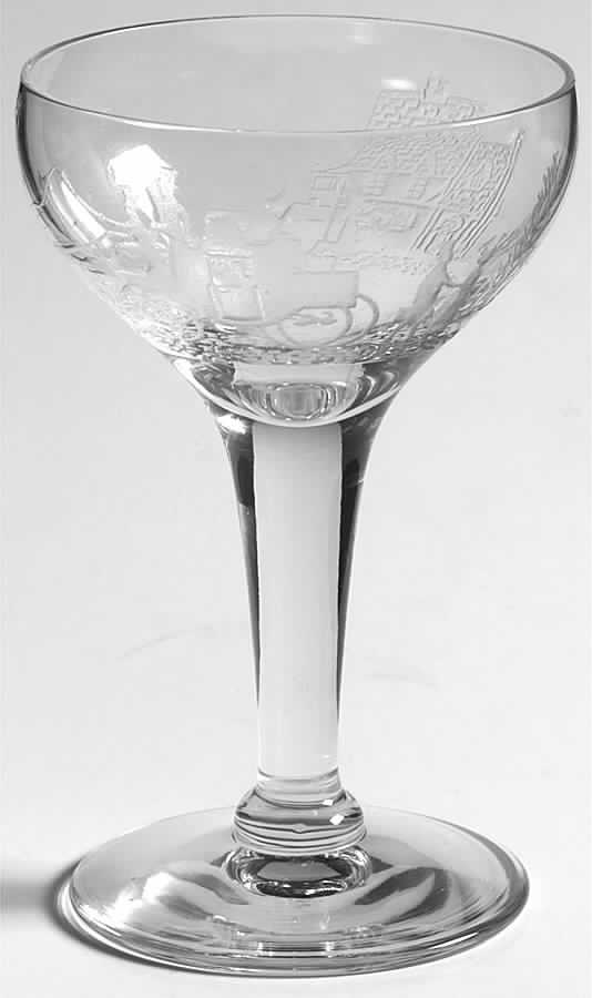 Tally Ho Clear (Deep Plate Etch) Liquor Cocktail by Heisey-1