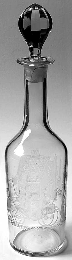 Tally Ho Clear (Deep Plate Etch) Bar Bottle & Lid by Heisey-1