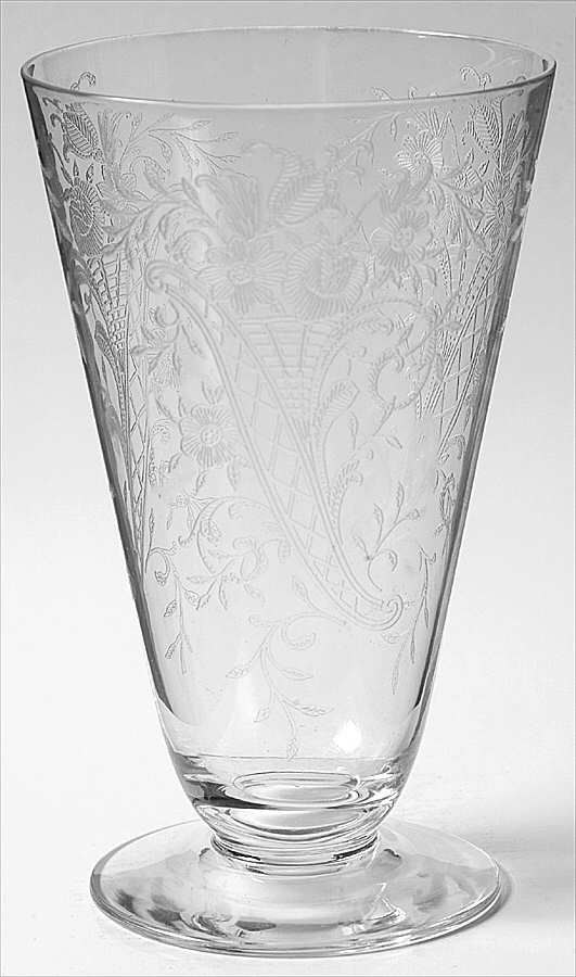 Titania Clear (Stem 3414) Footed Tumbler by Heisey-1