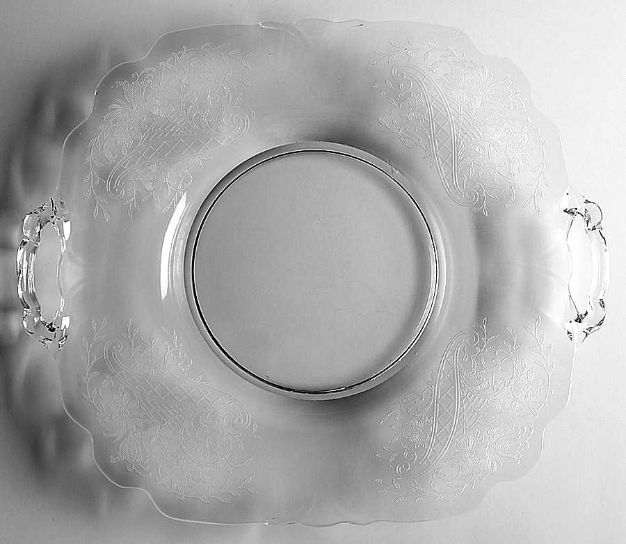 Titania Clear (Stem 3404) 13" Sandwich Plate by Heisey-1
