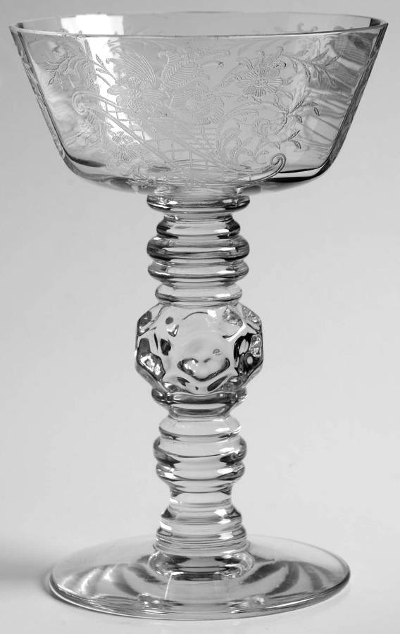 Titania Clear (Stem 3404) Champagne/Tall Sherbet by Heisey-1