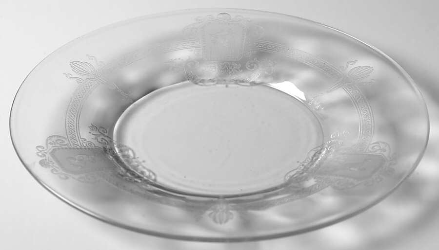 Trojan Clear (Stem 3368, Etch 445) Bread & Butter Plate by Heisey-1