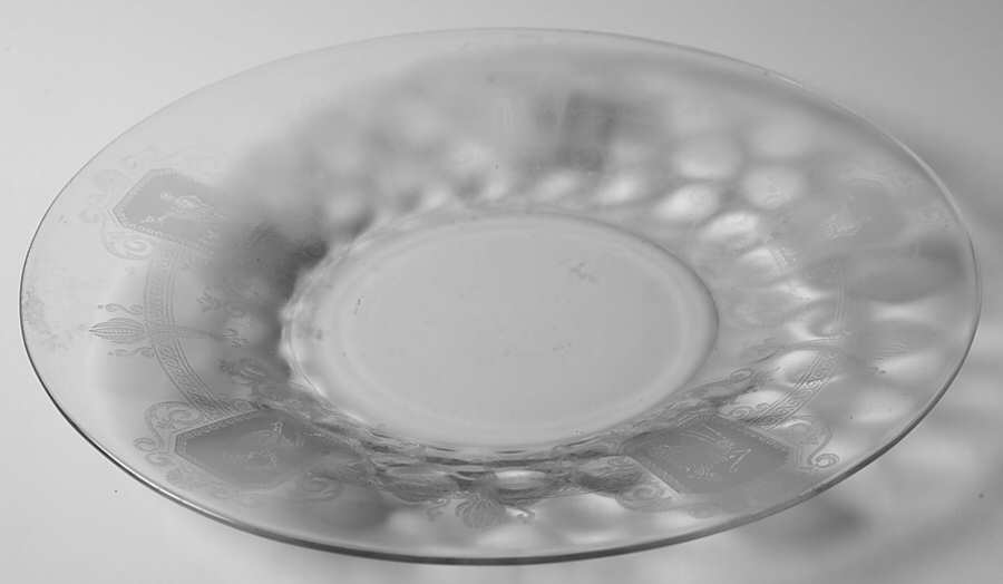 Trojan Clear (Stem 3368, Etch 445) Luncheon Plate by Heisey-1