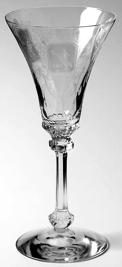 Trojan Clear (Stem 3368, Etch 445) Wine Glass by Heisey-1