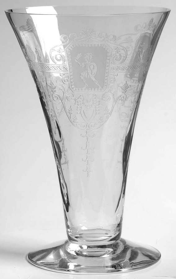 Trojan Clear (Stem 3368, Etch 445) 7 Oz Footed Tumbler by Heisey-1