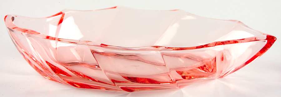 Twist Pink (Flamingo) 7" Pickle Dish by Heisey-1
