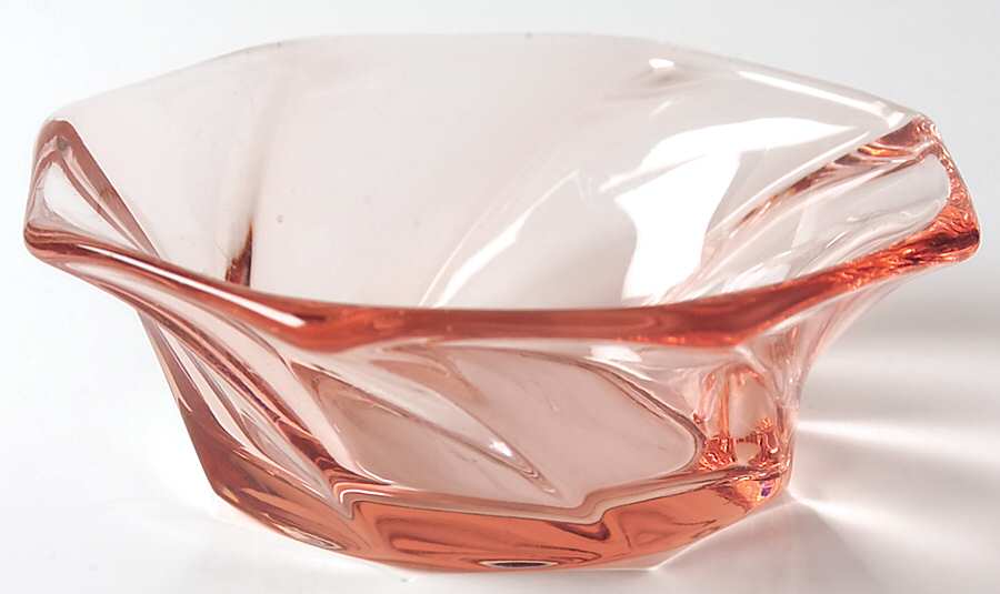 Twist Pink (Flamingo) 4" Nappy by Heisey-1