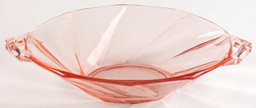 Twist Pink (Flamingo) Handled Mint Dish by Heisey-1