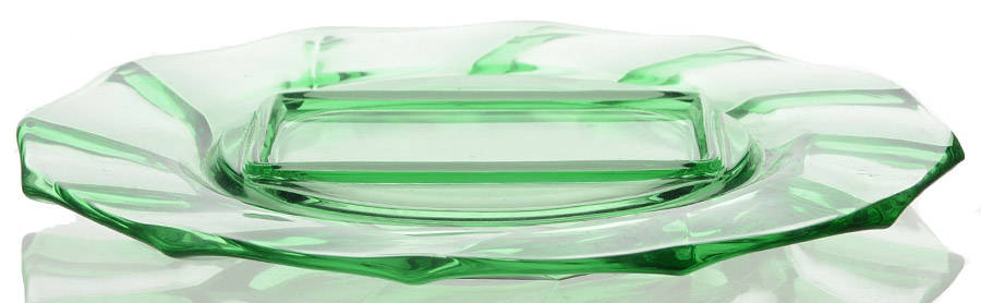 Twist Green (Moongleam) Kraft Cheese Plate by Heisey-1
