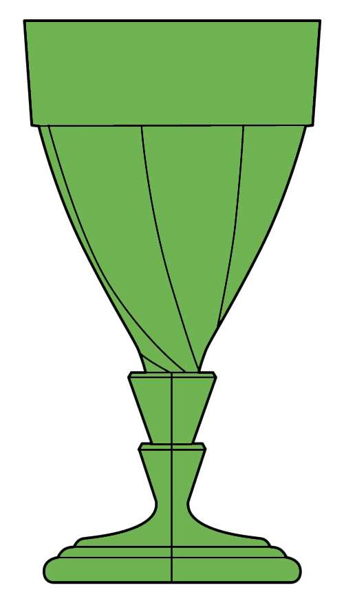 Twist Green (Moongleam) Water Goblet by Heisey-1