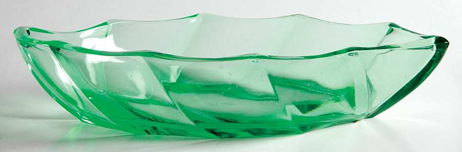 Twist Green (Moongleam) Pickle Dish by Heisey-1