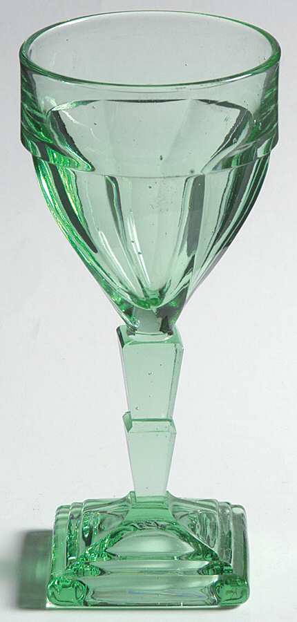 Twist Green (Moongleam) Wine Glass by Heisey-1