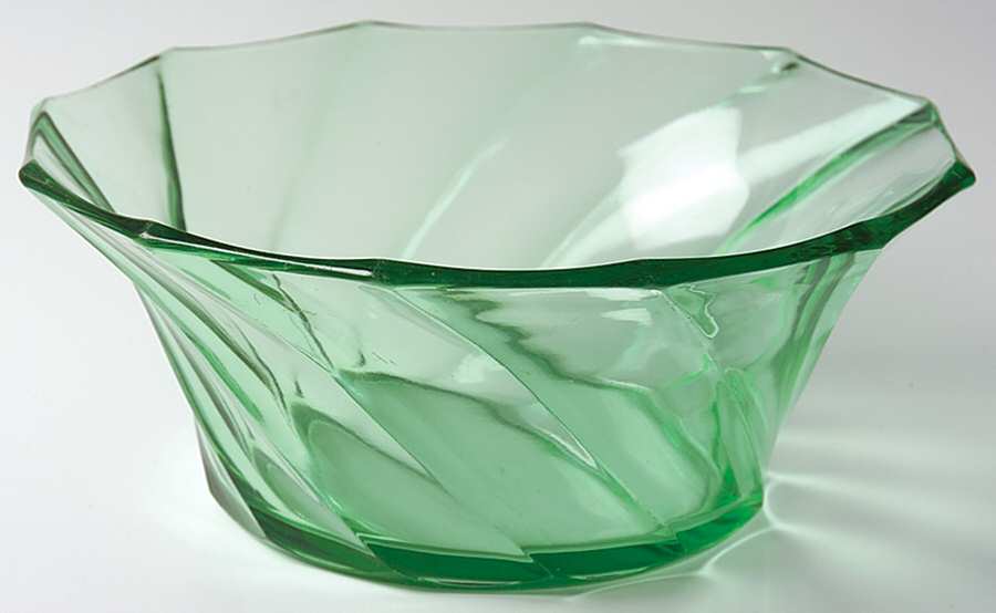 Twist Green (Moongleam) 8" Round Bowl by Heisey-1