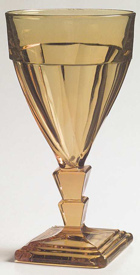 Twist Marigold Water Goblet by Heisey-1