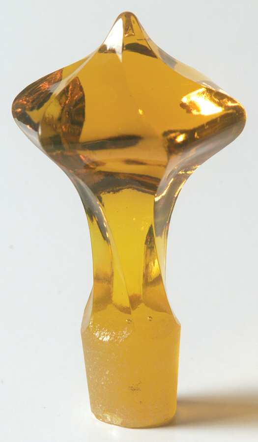Twist Marigold Stopper for Salad Dressing Bottle by Heisey-1