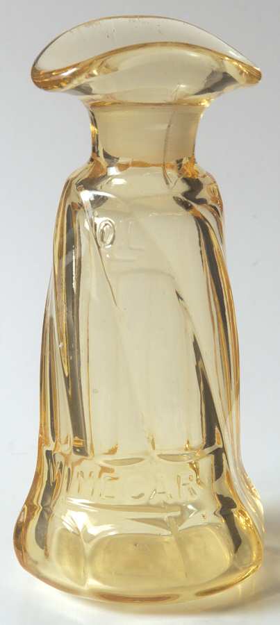 Twist Yellow (Sahara) Salad Dressing Bottle No Stopper by Heisey-1