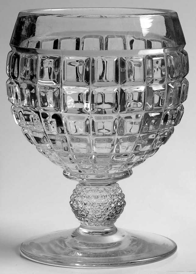 Victorian Clear Low Water Goblet by Heisey-1