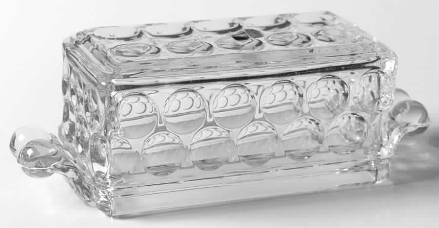 Whirlpool Clear 1/4 Pound Covered Butter by Heisey-1