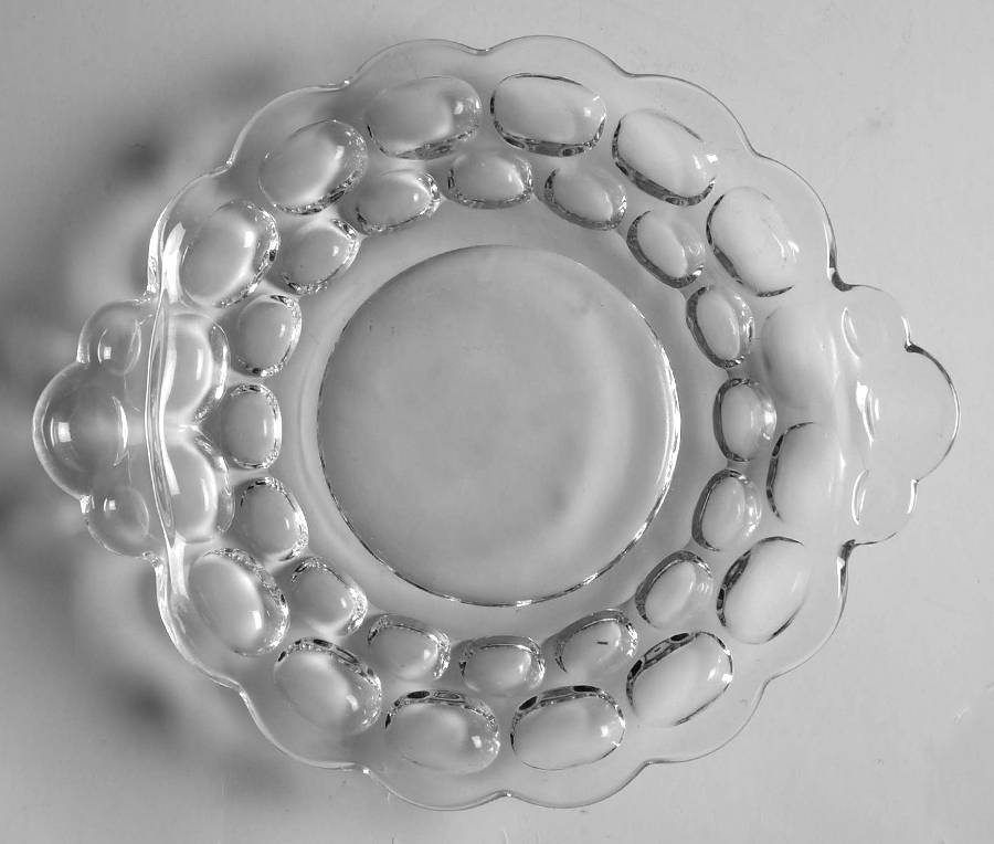Whirlpool Clear Round Snack Plate by Heisey-1
