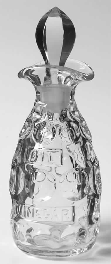 Whirlpool Clear Salad Dressing Bottle & Stopper by Heisey-1
