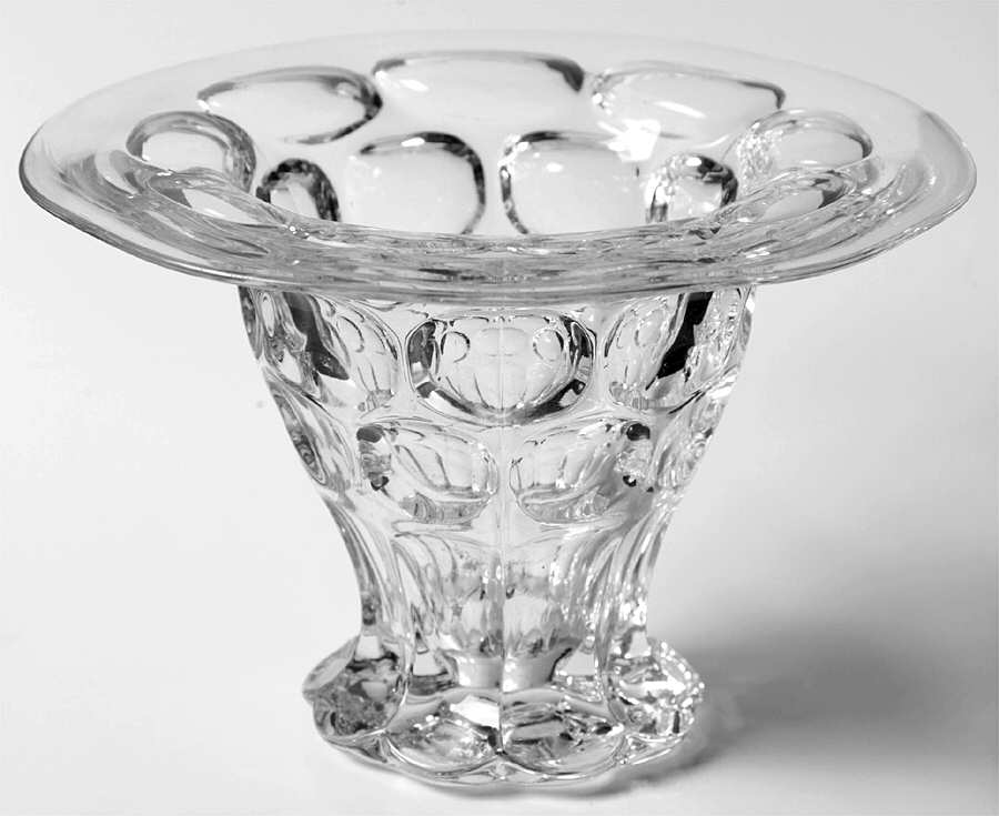 Whirlpool Clear Sweet Pea Vase by Heisey-1