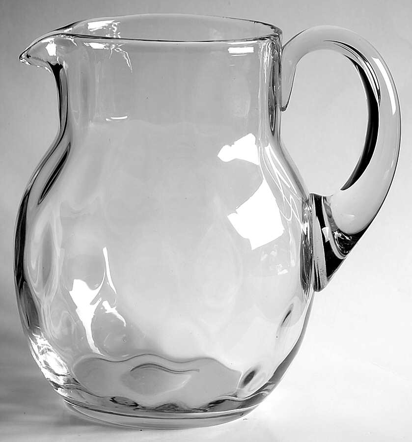 Yeoman Clear (Stem 1184, Optic) 72 Oz Pitcher by Heisey-1