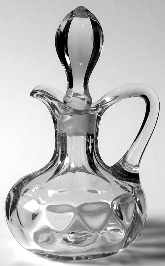 Yeoman Clear (Stem 1184, Optic) 4 Oz Cruet & Stopper by Heisey-1