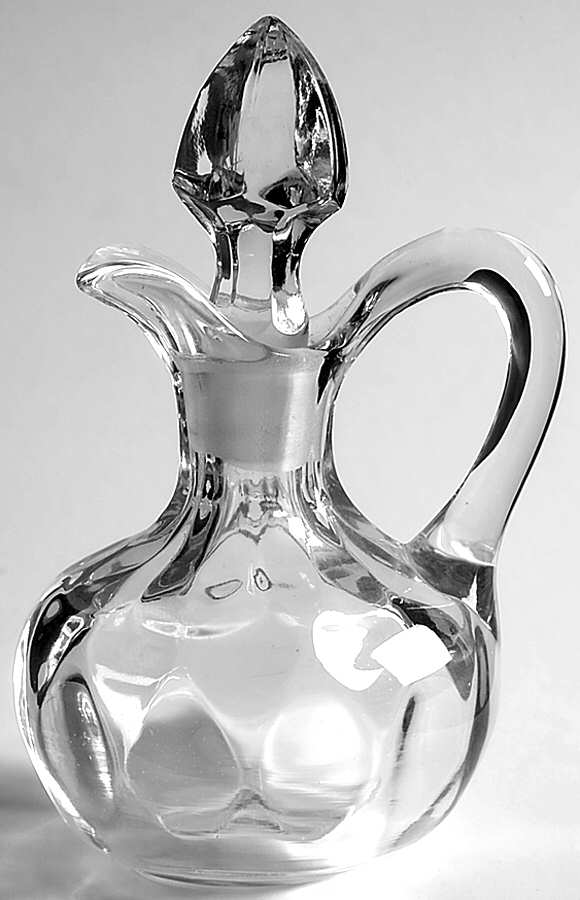 Yeoman Clear (Stem 1184, Optic) 2 Oz Cruet & Stopper by Heisey-1