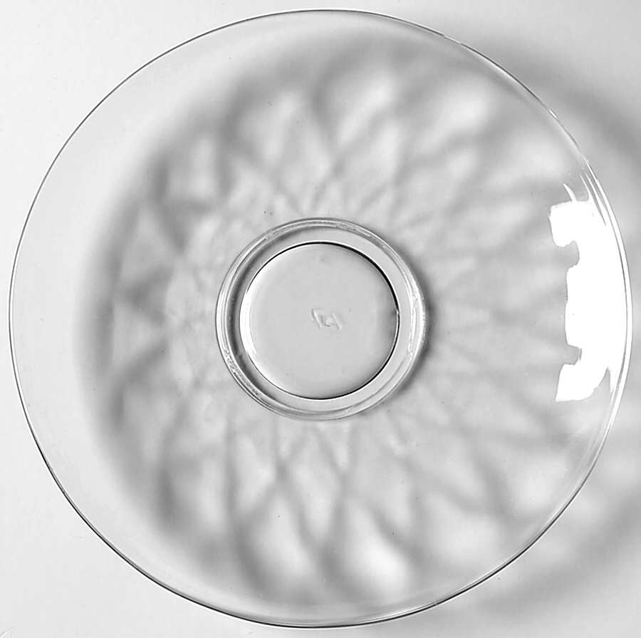 Yeoman Clear (Stem 1184, Optic) Saucer Only by Heisey-1