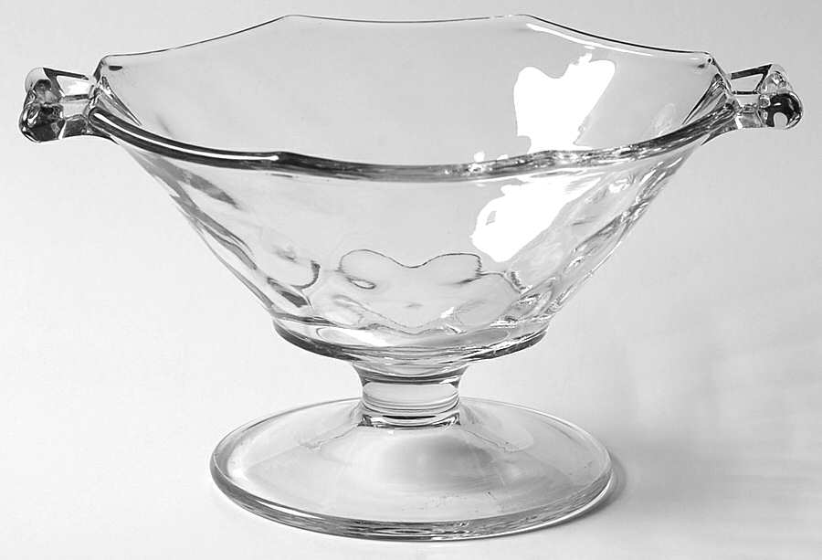 Yeoman Clear (Stem 1184, Optic) Footed Mayonnaise Bowl by Heisey-1