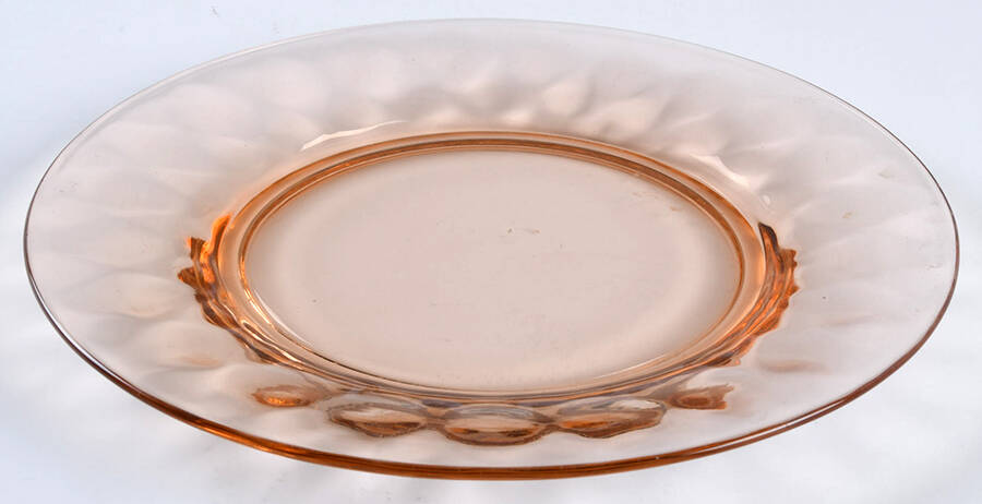 Yeoman Pink Flamingo (Stem 1184, Optic) 8" Salad Plate by Heisey-1