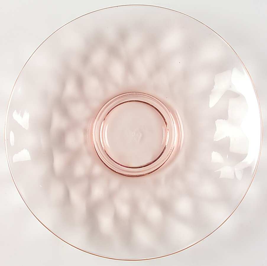 Yeoman Pink Flamingo (Stem 1184, Optic) Saucer only by Heisey-1