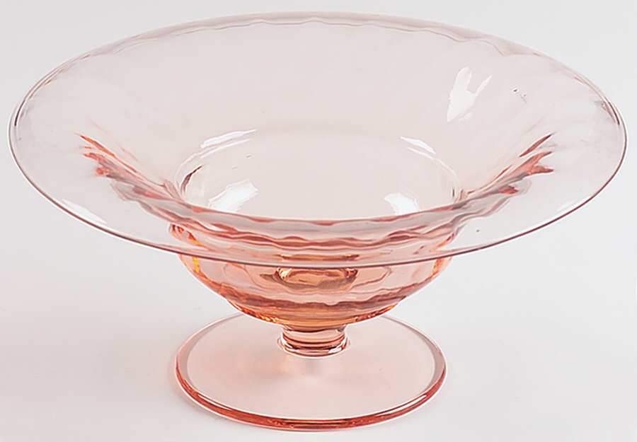 Yeoman Pink Flamingo (Stem 1184, Optic) Floral Bowl by Heisey-1