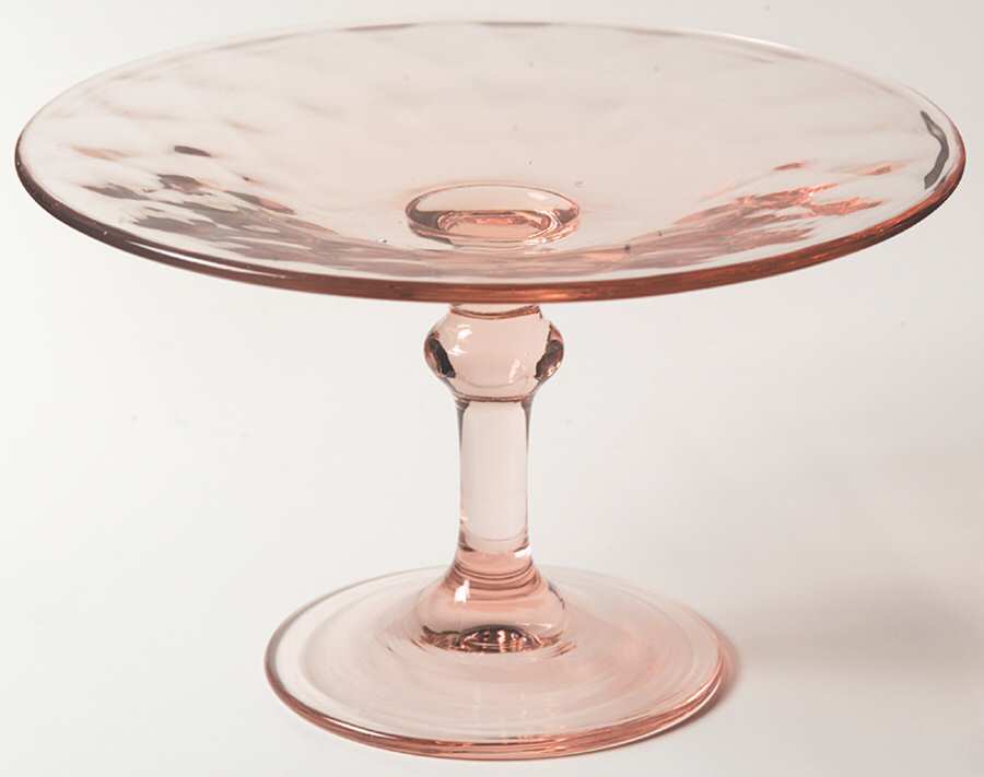 Yeoman Pink Flamingo (Stem 1184, Optic) 4" Footed Low Comport by Heisey-1