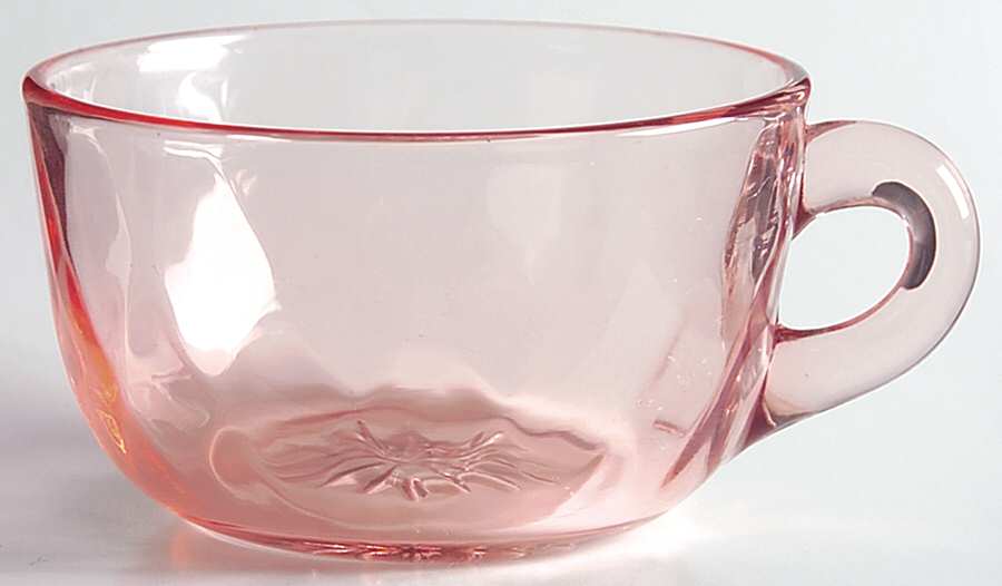 Yeoman Pink Flamingo (Stem 1184, Optic) Punch Cup by Heisey-1