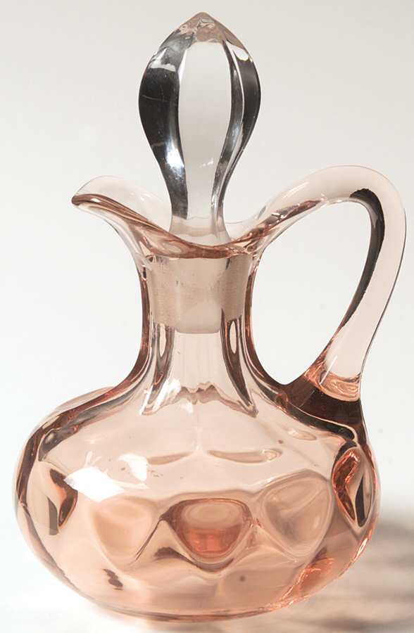 Yeoman Pink Flamingo (Stem 1184, Optic) Cruet & Stopper by Heisey-1