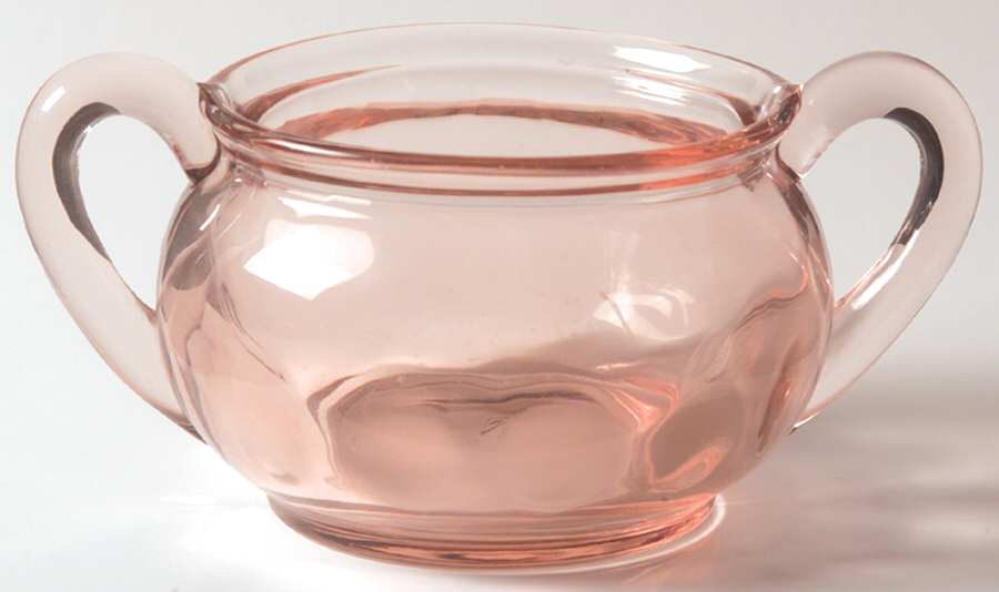 Yeoman Pink Flamingo (Stem 1184, Optic) Open Sugar by Heisey-1
