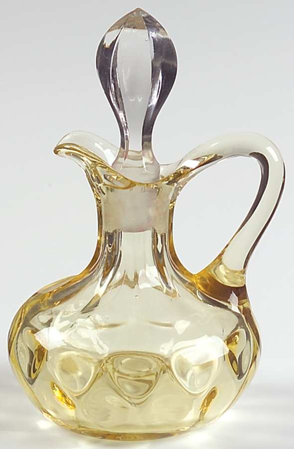 Yeoman Yellow Sahara (Stem 1184, Optic) 4 Oz Cruet & Stopper by Heisey-1