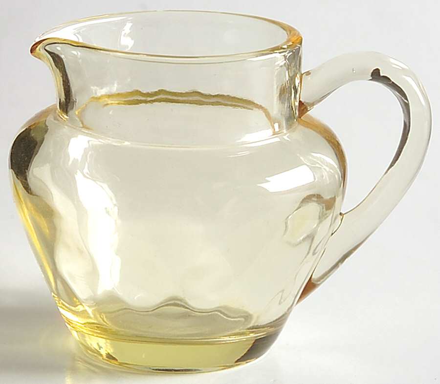 Yeoman Yellow Sahara (Stem 1184, Optic) Creamer by Heisey-1
